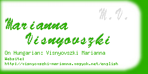 marianna visnyovszki business card